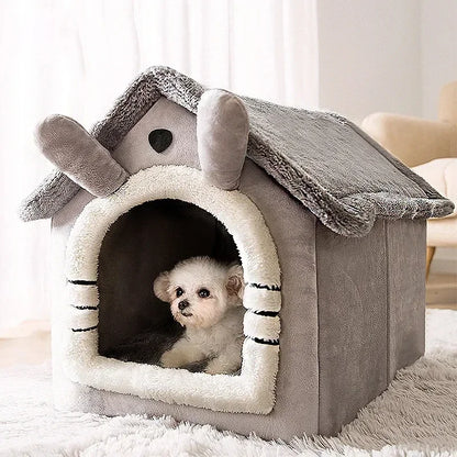 Foldable Pet House - Cosy Winter Kennel for Small & Medium Dogs and Cats