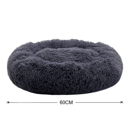 Warm Donut Pet Bed – Plush, Machine-Washable Dog & Cat Sleeping Nest