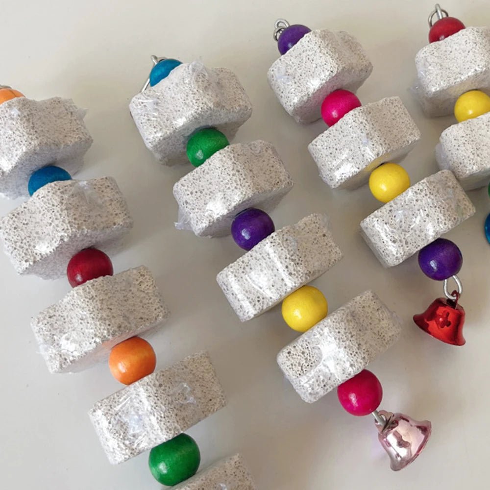 Volcanic Rock Chew Toy - Natural Teeth Grinding Stone for Parrots & Hamsters - The Best For Pets