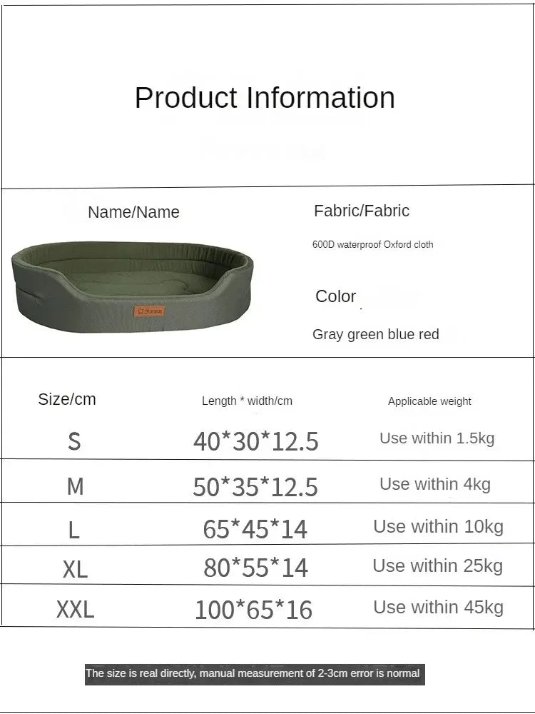 Dog Bed Cushion - Fluffy Pet Sofa for Small, Medium & Large Dogs