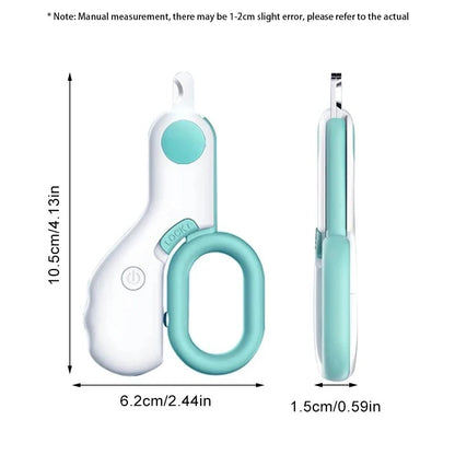 LED Light Pet Nail Clipper - Professional Claw Trimmer with Safety Lock
