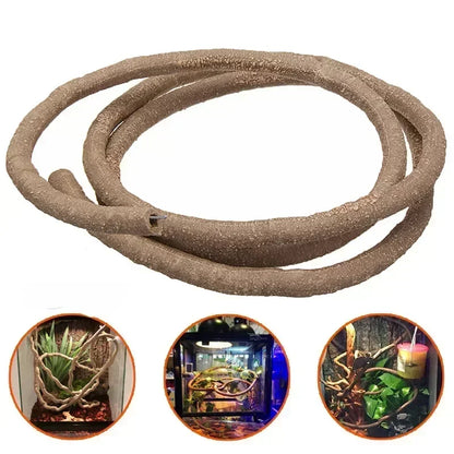 Flexible Rattan Vines – Bendable Jungle Branches for Reptile Terrarium Decor