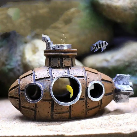 Resin Submarine Cave – Fish & Shrimp Shelter Aquarium Decoration