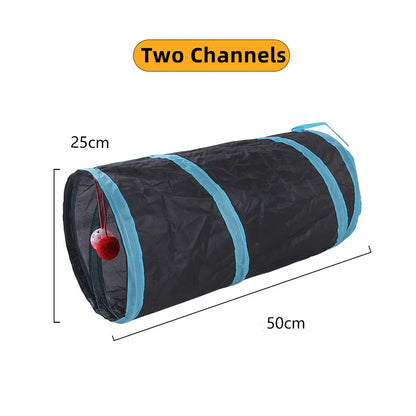 Foldable Cat Tunnel Toy – Interactive Indoor Pet Play Tube for Cats & Kittens – Breathable, Durable, Portable Cat Play Tunnel Barrel loud paper