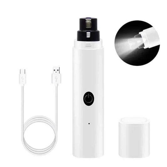 Rechargeable Electric Pet Nail Grinder – Quiet Clipper with LED Light for Dogs & Cats