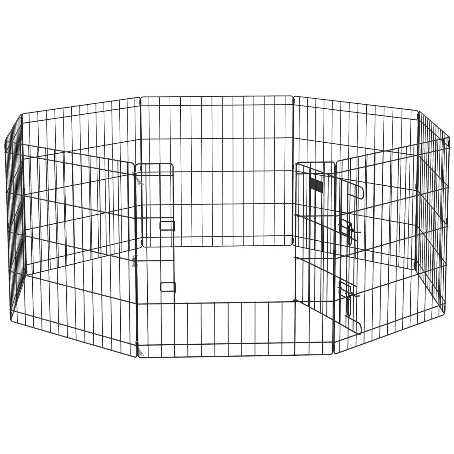 Secure Playpen 24" - Eight - Panel Metal Fence For Dogs & Small Pets - The Best For Pets
