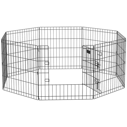 Secure Playpen 24" - Eight - Panel Metal Fence For Dogs & Small Pets - The Best For Pets