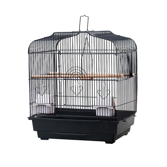 Bird Travel Cage 52cm - Metal Carrier with Handle, Perches & Swing