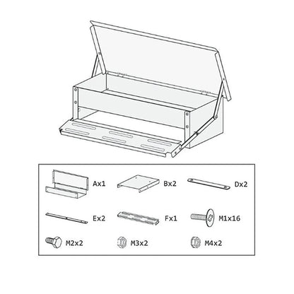 Automatic Treadle Chicken Feeder with Weatherproof Lid Rat Proof
