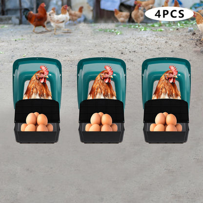 Plastic Chicken Nesting Boxes Set of 4 for Laying Hens
