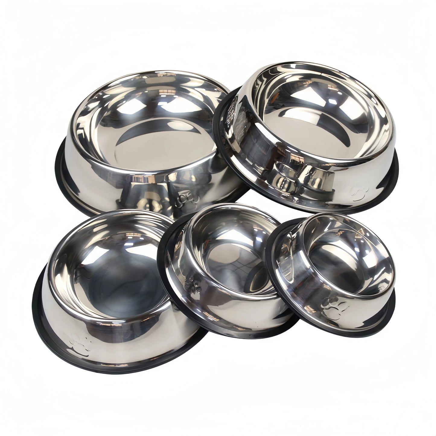 Stainless Steel Dog Bowl - Durable Metal Pet Feeder for Dogs & Cats