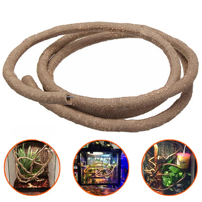 Flexible Rattan Vines – Bendable Jungle Branches for Reptile Terrarium Decor