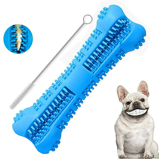 360° Dog Toothbrush Chew Toy – Soft Rubber Dental Stick for Puppies & Small Dogs