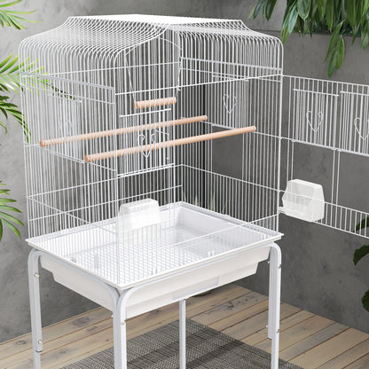 Bird Cage 124cm with Stand - Metal Cage for Budgies, Finches & Parakeets