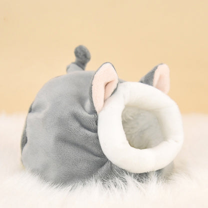 Windproof Plush Hamster Nest – Warm Winter House for Small Pets
