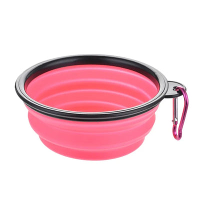 Collapsible Pet Food Bowl 350ml - Portable Silicone Travel Bowl for Dogs & Cats