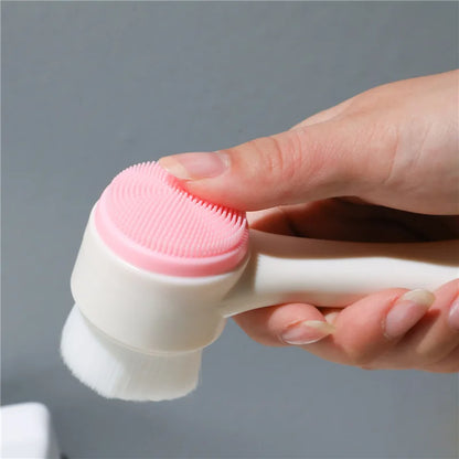 Silicone Pet Paw Cleaner & Massage Brush - Dual-Sided Grooming Tool for Dogs & Cats
