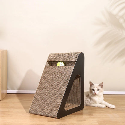 2-in-1 Cat Scratcher Toy with Spinning Balls for Stress Relief