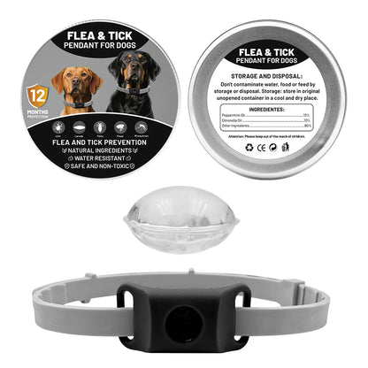 Natural Flea & Tick Repellent Dog Collar With Pendant
