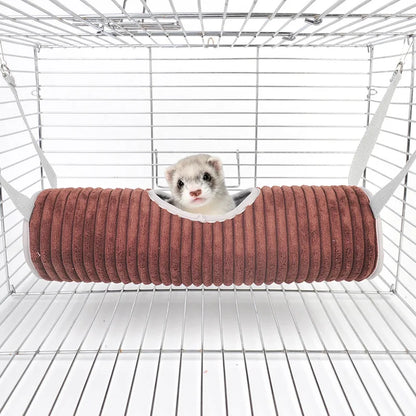 Ferret Hammock Tunnel - Warm Fleece Hide for Rats, Hamsters & Rodents