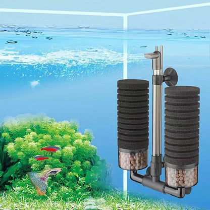 Aquarium Bio Sponge Filter – Air-Powered Skimmer & Water Cleaner
