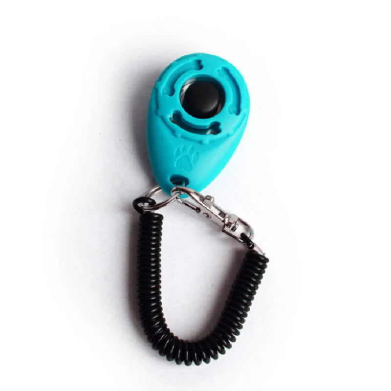Dog Training Clicker 6cm - Adjustable Wrist Strap Pet Trainer with Key Ring