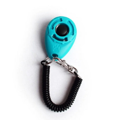 Dog Training Clicker 6cm - Adjustable Wrist Strap Pet Trainer with Key Ring