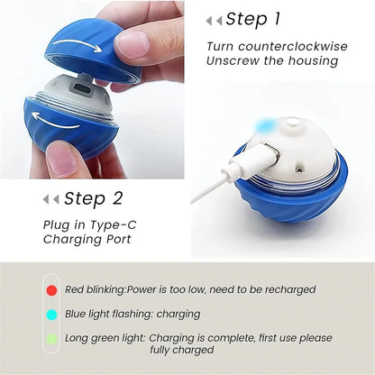 Smart Interactive Pet Toy Ball – USB Automatic Bouncing for Dogs & Cats