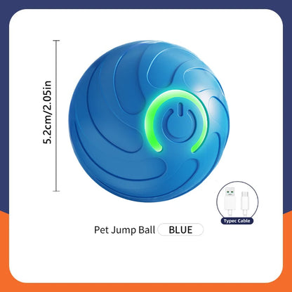 Smart Interactive Pet Toy Ball – USB Automatic Bouncing for Dogs & Cats