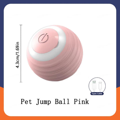 Smart Interactive Pet Toy Ball – USB Automatic Bouncing for Dogs & Cats