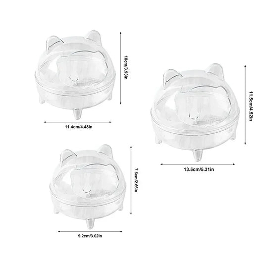 Transparent Hamster Bathhouse – Toilet & Bathroom for Hamsters & Guinea Pigs
