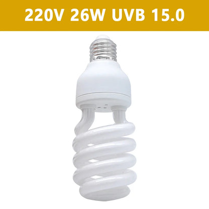 UVB Reptile Lamp Bulbs – 13W/26W Basking Light for Turtles, Lizards & Snakes