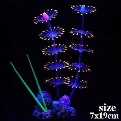 Fluorescent Silicone Aquatic Plants