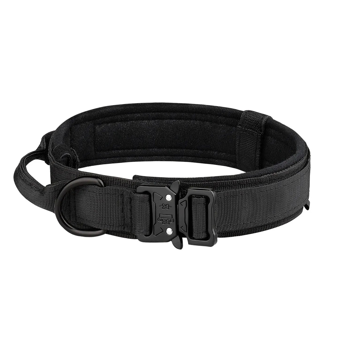 Tactical Dog Collar - Heavy Duty Nylon Collar with Metal Buckle for Medium & Large Dogs