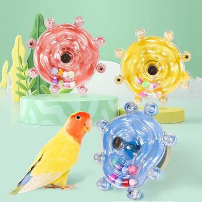 Interactive Bird Toy – Rotating Treat Dispenser for Cage Entertainment