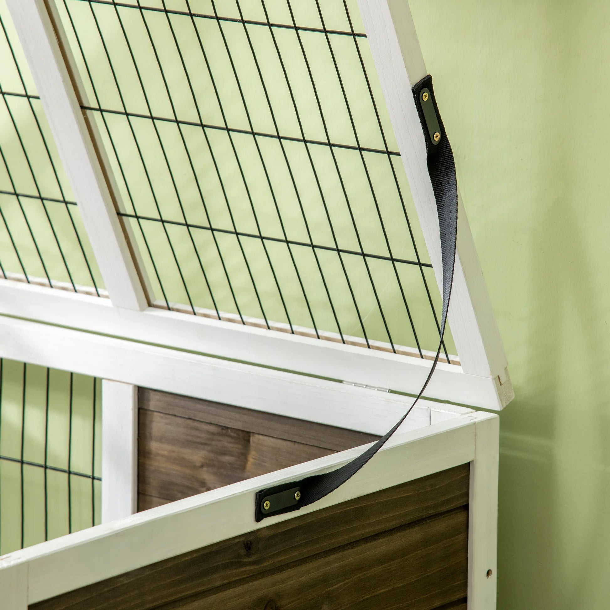 Rabbit Hutch 90cm - Wooden Small Animal House with Removable Tray & Easy Open Roof - The Best For Pets