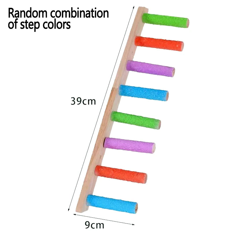 Wooden Bird Climbing Ladder - Interactive Exercise Toy for Parrots