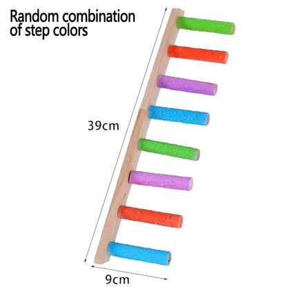 Wooden Bird Climbing Ladder - Interactive Exercise Toy for Parrots