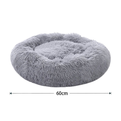 Warm Donut Pet Bed – Plush, Machine-Washable Dog & Cat Sleeping Nest
