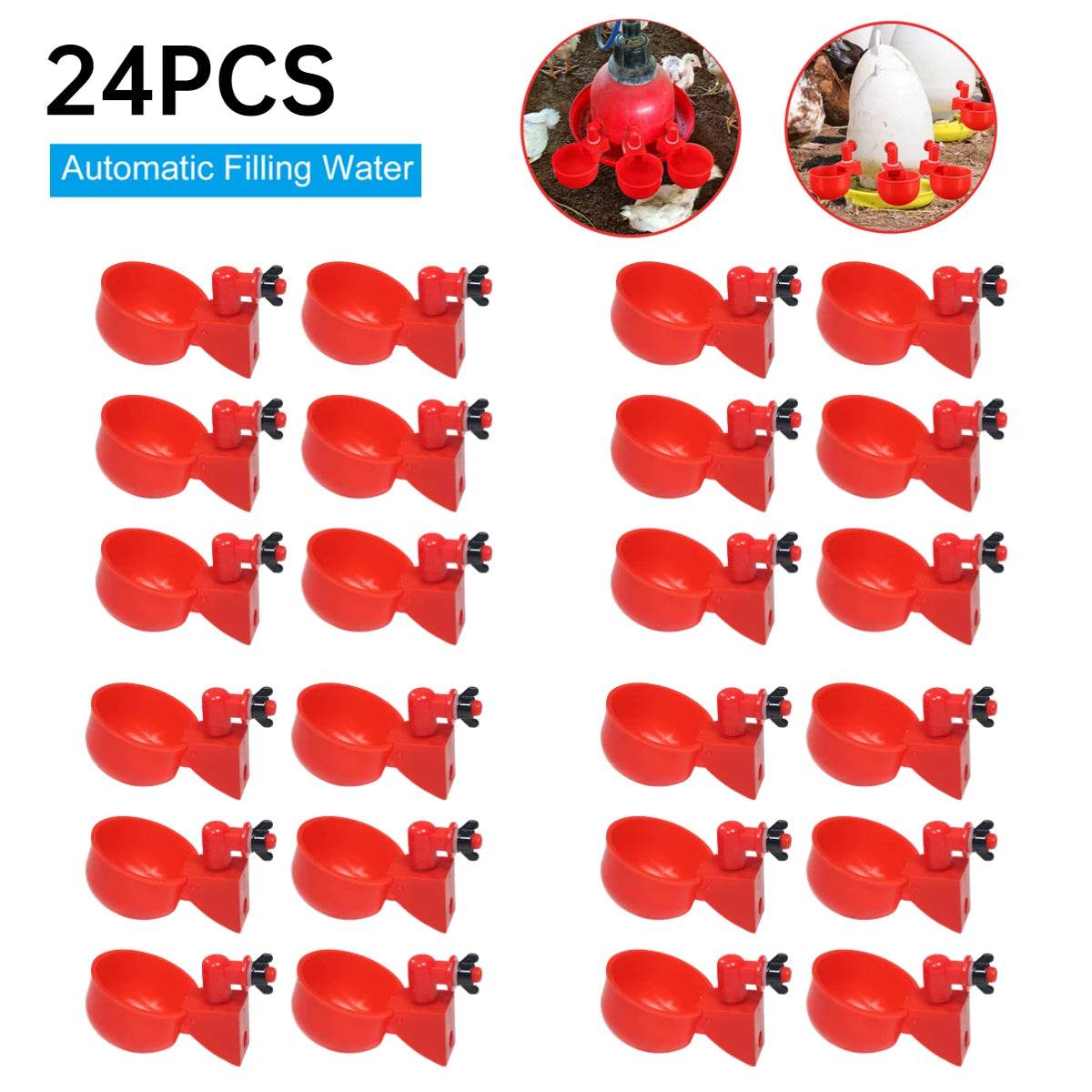 Automatic Chicken Drinking Cups Poultry Waterer for Hens Ducks and Quail